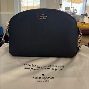 kate spade Navy Crossbody Bag with Gold Accents